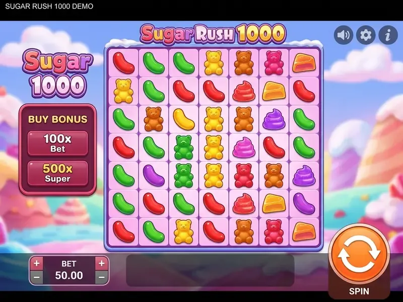 sugar rush 1000 demo интерфейс